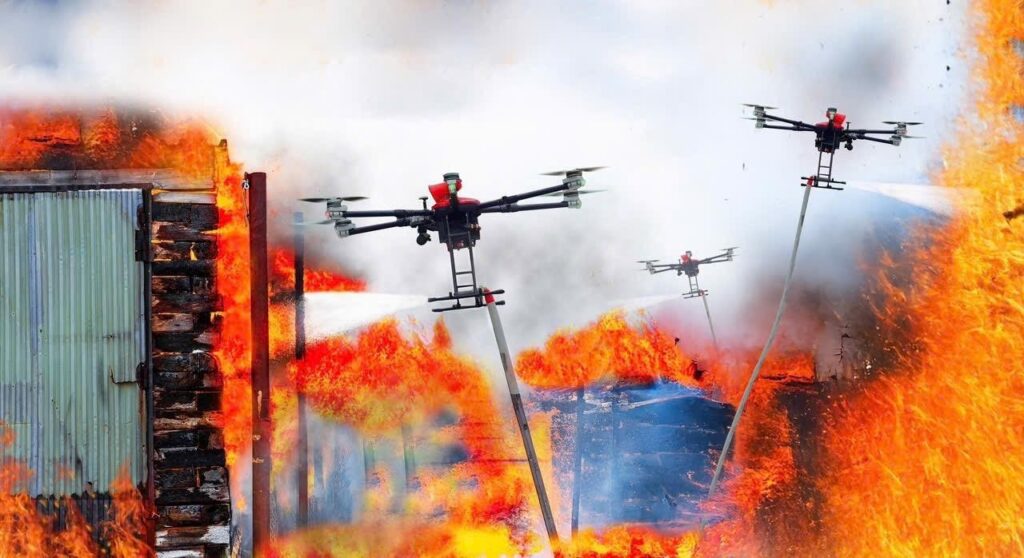 UAV BẦY ĐÀN - GIẢI PHÁP CHỮA CHÁY HẺM NHỎ TẠI CÁC THÀNH PHỐ LỚN